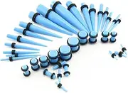 [Honbay] 36 Pieces Taper Kit with Plugs Double O-Rings 14G-00G Stretching Kit