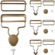 4 Set Overalls Suspenders Dungaree Buckles Metal Easy to Use Sew Accessories