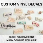 Custom Name Stickers – Personalised Vinyl Decals for Labels, Gifts, Signs, Event