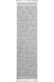 Amsterdam Fringed Rug - 101 Grey Runner by Cyrus Rugs