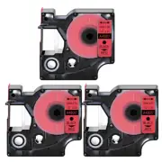 3PK Black on Red label tape 12mmx7m For DYMO D1 45017 LabelManager 200 400 450D