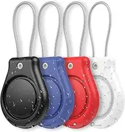 PAIFIEVD Waterproof Airtag Keychain Holder 4 Pack, Anti-Scratch Airtags Keyring Air Tag Case, Durable Airtag Cover for Apple Air Tags