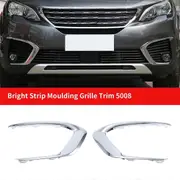 New Fog Lamp Lights Frame Cover Bright Strip Moulding Grille Trim for 5008 Silver Right