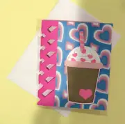 You Mocha Me Crazy Handmade Braided Greeting Card Any Occasion Coffee