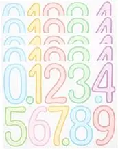 SHINEOFI 5 Sheets Self Adhesive Number Stickers for Vinyl for House Address and Mailbox Identification and Easy to Use for Early Education