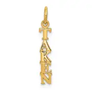 14K Yellow Gold Polished Taken Charm