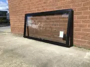 860h x 1450w NEW Aluminum Awning window Textura® Black Clear Float DOUBLE GLAZED