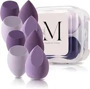 Makrina Store 8 Pcs Makeup Sponges Face Sponges Dry Wet Liquid Foundation Concealer Latex Free Set (Purple)