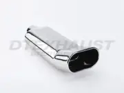 DT-24043UP-15RS RESONATED ROLLED TURN-UP STAINLESS TIP 2.25" INLET 15" LENGTH