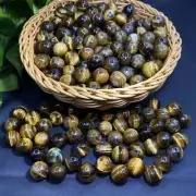 100pcs Wholesale Natural Tiger's eye Ball Quartz Crystal Sphere healing 15mm-