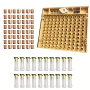 120pcs Queen Rearing Kit Plastic Bee Cell Cups Cultivating Box Beekeeping Tool
