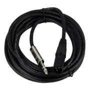 15ft XLR 3-Pin Male to 6.35mm 1/4 Mono Cable Shield TRS Stereo Audio Gutar Cable