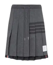 4-Bar pleated mini skirt IT38,IT36 dark gray