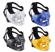 REikirc Tactical Half Face Demon Samurai Mask Airsoft BB Gun Military Mask