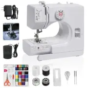 Portable Sewing Machine for Beginners, Mini Sewing Machine Built-in Light, 12...