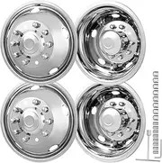 VEVOR 50cm 10 Lug Wheel Simulators, 304 Stainless Steel Wheel Simulator Kit with Mirror Polished Finish, 2 Front and 2 Rear Wheel Covers Fit for For Ford F450/F550 (2005-2020), 4 pcs