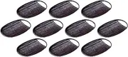 Set of 10 Small Oval Blank Baskets, Black Painted Base [Basket]