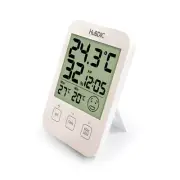 HuBDIC Digital Thermo-Hygrometer Temperature Humidity Meter HT-7 Time Display