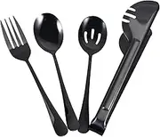 DECORNIJIA Serving Utensils Set Stainless Steel Spoons Forks for Parties Buffets and Special Occasions