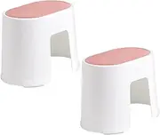 SWOOMEY Plastic Foot Stool for Toilet Stepping Stool Anti-Slip Nonslip Base for Adults 2 Pack