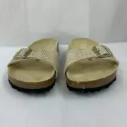 Birkenstock New w/ Box Madrid Shiny Python Eggshell Microfiber Nar Select Size