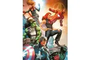 Avengers Dawn Of Battle Framed Canvas Print (Multicoloured) (80cm x 60cm)