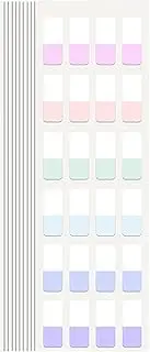 WIICOYK Pastel Sticky Notes Tabs, Transparent Sticky Tabs, Index Tabs, Sticky Notes Writable Annotation Tabs for Book Reading, File Classification, Book Tabs Flags, Label, Page Markers (Type A-S)