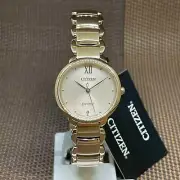 Citizen Eco-Drive EM0922-81X Rose Gold Sakura Pink Analog Ladies Elegant Watch