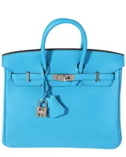 Herms Blue Togo Birkin 25 PHW (Authentic Pre-Loved)