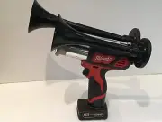 Milwaukee M12 Air Horn, Train Horn Compressor ,Metal Black Trumpets 12 Inch