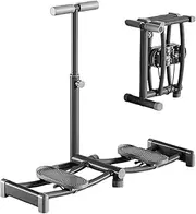 Inner Thigh Exerciser, Women's Pelvic Floor Muscle Trainer with Handrails, Foldable Sliding Track Hip Training Device for Living Room, Gym, Bedroom, Work Area