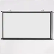 Wall Mounted Projection Screen, Manual Drop Down Projector Screen, Black Frame 4:3 Ratio Movie Screen for Home Theater Office Indoor Outdoor Movie Nights(140x104cm/55x41in)