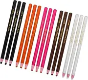 DOITOOL 15pcs Pull Crayons Grease Pencils Assorted Colors Crayons Block Dry Erase Board Sticker Pastel Highlighters Marking Color Pen Wax Rub Pink Chalk Marker Creative Building Block Wood