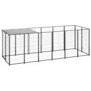 Dog Kennel Outdoor Pet Cage Crate Fence Run Pen House Large 330x110x110cm Steel