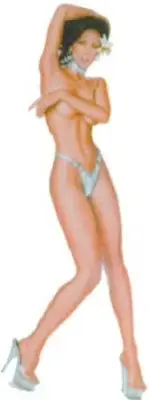 #Cartagena Cutie Sexy Brunette Silver Bikini Vinyl Sticker Decal Rare OOP