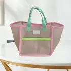 Mesh Beach Tote Handbag Travel Makeup Bag for Women Kids Toys Outdoor Sports