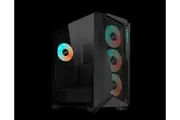 GIGABYTE C301V2 RGB Tempered Glass E-ATX Black Mid Tower Gaming Chassis 2x3.5' 2x2.5' 2xUSB3.0 Detachable Dust Filter Liquid Cooling PSU Standard ATX