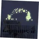 Fairy Girl Glow in Dark Wall Stickers, Stars PVC Vinyl Luminous Wall Decals