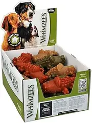 WHIMZEES Alligator Dental Dog Treats, Bulk Box, Large (18-27kg Dogs), Natural Daily Dental Chews (30 Count)