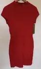 Nicole Miller Dress 4 Red Cap Sleeve Open Lower Back NWT MSRP $385