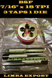 BSF BRITISH STANDARD FINE TAP 18 TPI TAP DIE 7/16" TAP AND DIE SET
