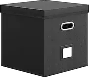 Yhsioaklo Record Storage Box, Stackable Record Organizer With Lid, LP Storage Organizer Case With Lid, Media Storage For Student Travel Family Moving Music DJ Photography Collection Studio