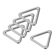 Metal Triangle Ring Buckle 20mm(0.79") Inner Width for DIY Silver Tone 20pcs
