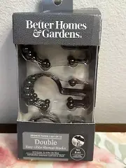 Better Homes Gardens Bronze Double Easy Glide Shower Hooks 12-Pack