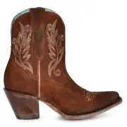 Corral Boots Embroidered Pointed Toe Cowboy Booties Womens Brown Casual Boots A4