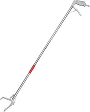 Hohopeti 1Pc Folding Stainless Steel Snake Catcher Clamp with Lock Safe and Practical Capture Clip Lightweight Design for Easy Use and Storage for Handling Snakes and High Objects