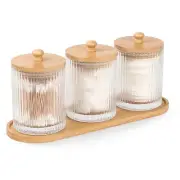 3 Pack Qtip Holder - Bathroom Organizers and Storage, Cotton Round Holder Flo...