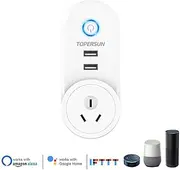 2usb Wifi Smart Socket Outlet Plug Enabled Electrical Power Switch App Control From Anywhere Remote Control Outlet with Timing Function Compatible with Amazon Alexa ECHO and Google Home IFTTT