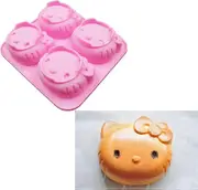 Hello Kitty 4-hole silicone cake mold with two kinds of expression_GET IT