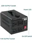 Lvyuan 2000W Transformer Step Up/Step Down Voltage Converter 110v-220v/220v-110v